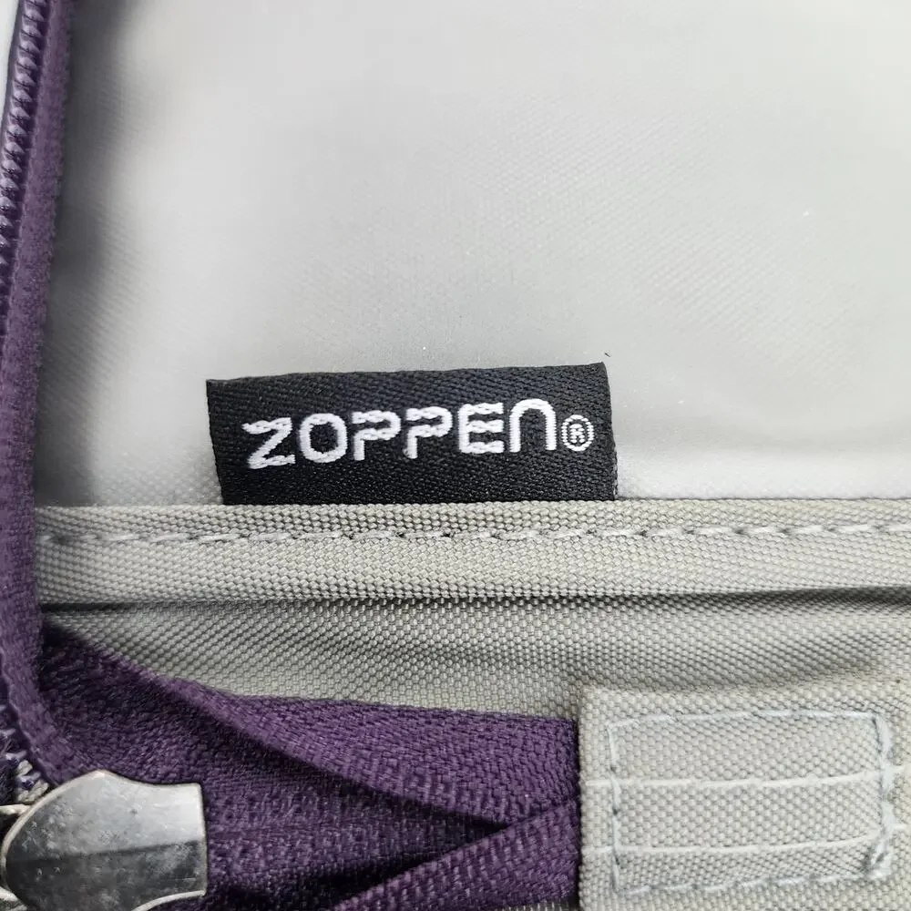 Zoppen RFID Passport Holder Travel Wallet Navy Zip Around Organizer Wristlet